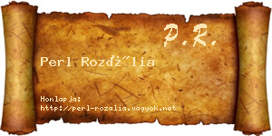 Perl Rozália névjegykártya